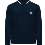 Dark navy long sleeve polo shirt
