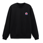 Dark navy crewneck in cold winter fabric