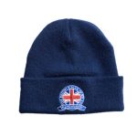 Dark navy soft acrylic winter hat for school uniform