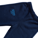 Dark navy sweatpants in cold winter fabric